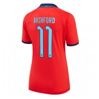 Koszulka piłkarska Anglia Marcus Rashford #11 Strój wyjazdowy dla kobiety MŚ 2022 tanio Krótki Rękaw